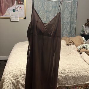 Brown sheer dress
